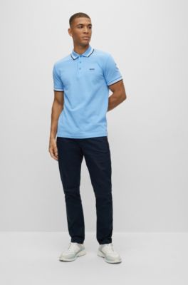 Boss Paddy Polo Shirt - Bright Blue - Size L - Men
