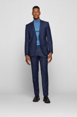 hugo boss navy blue 3 piece suit