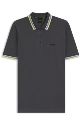 Paddy polo shirt in cotton piqu&eacute;, Dark Grey