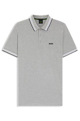 Paddy polo shirt in cotton piqué with logo undercollar