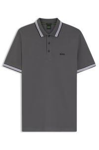 Paddy polo shirt in cotton piqué, Dark Grey