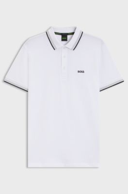 Paddy Poloshirt aus Baumwoll-Piqu&eacute;, Wei&szlig;