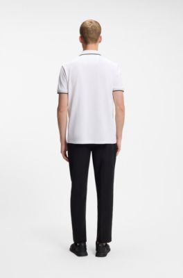 Paddy Poloshirt aus Baumwoll-Piqu&eacute;, Wei&szlig;