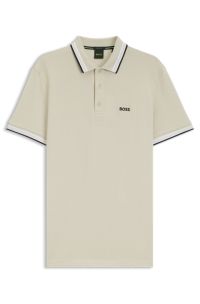 Paddy polo shirt in cotton piqu&eacute;, Light Beige