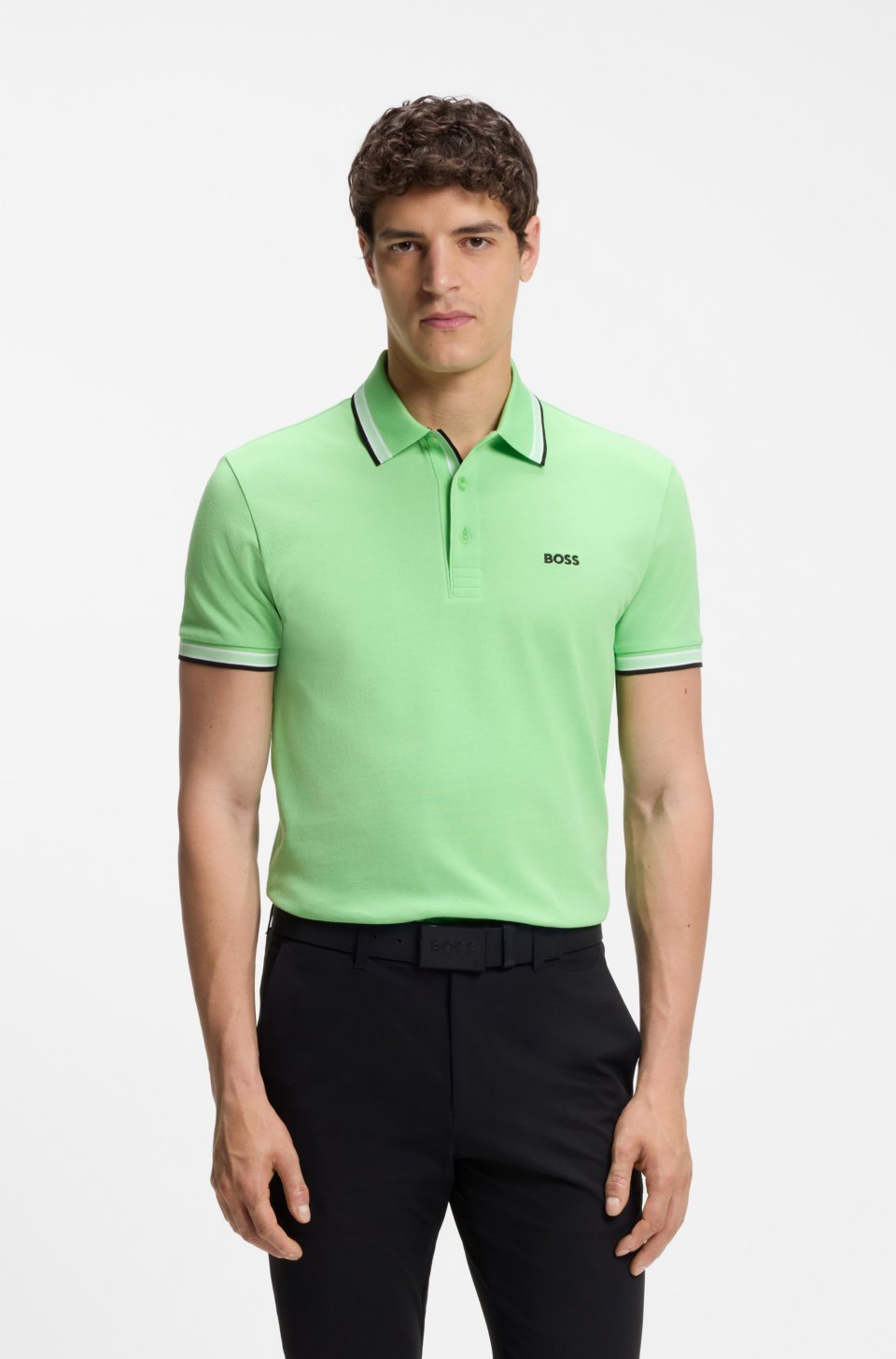 Cotton piqué polo shirt with logo details