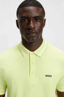 Paddy polo shirt in cotton piqu&eacute;, Light Green