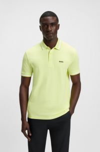 Polo Paddy de piqué de algodón con logo en el reverso del cuello, Cal