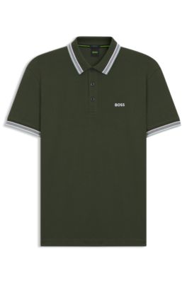 Paddy polo shirt in cotton piqu&eacute;, Dark Green