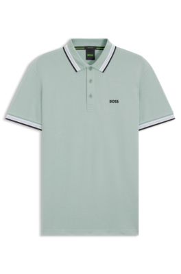 Paddy polo shirt in cotton piqu&eacute;, Light Green