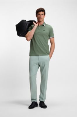 Paddy polo shirt in cotton piqu&eacute;, Green