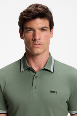Paddy polo shirt in cotton piqu&eacute;, Green