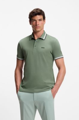 Paddy polo shirt in cotton piqu&eacute;, Green