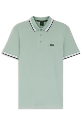 Paddy polo shirt in cotton piqu&eacute;, Light Green