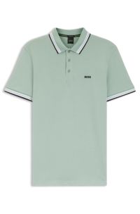 Paddy polo shirt in cotton piqué, Light Green