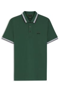 Paddy polo shirt in cotton piqué, Dark Green