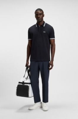 Paddy polo shirt in cotton piqu&eacute;, Dark Blue