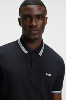 Paddy polo shirt in cotton piqu&eacute;, Dark Blue