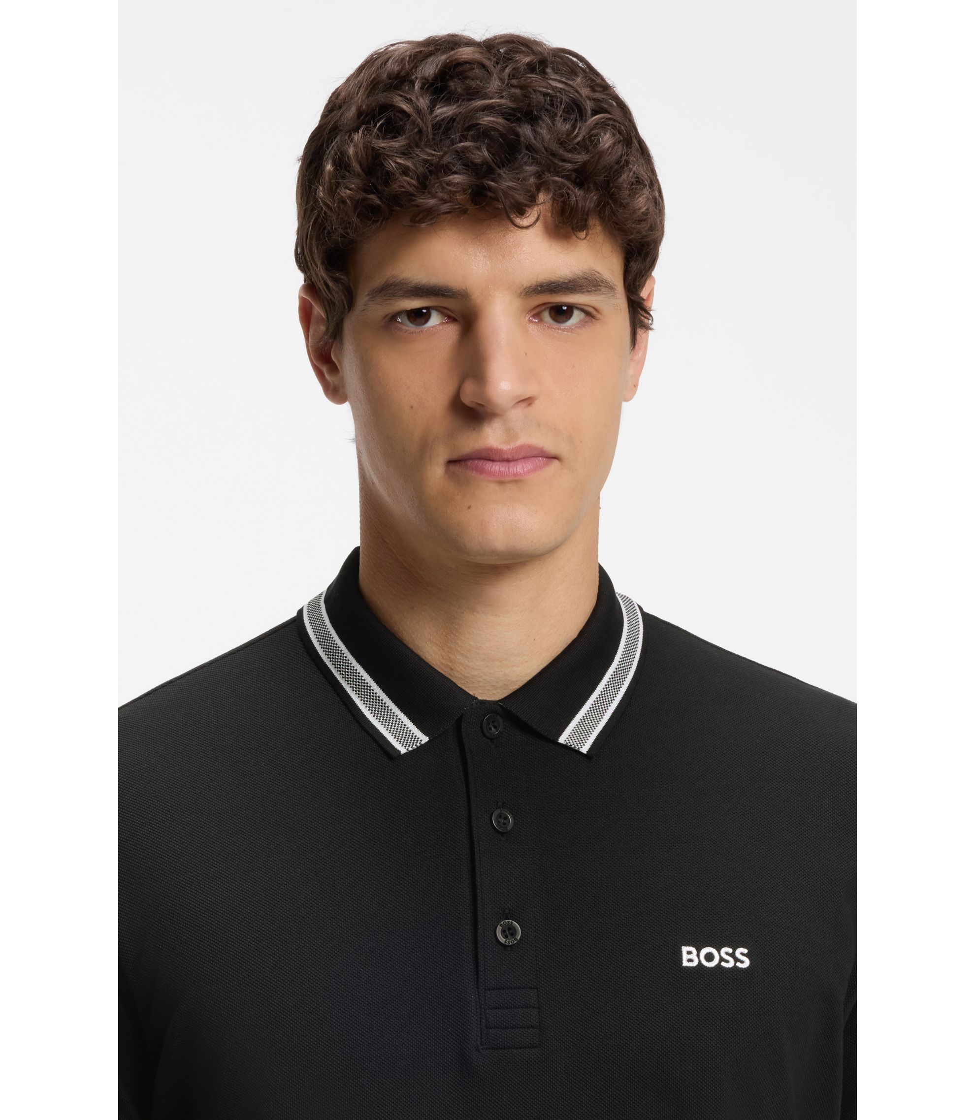 Hugo BOSS Paddy Pro ネイビー ポロシャツ BOSS - Paddy polo shirt in cotton piqué - Blue