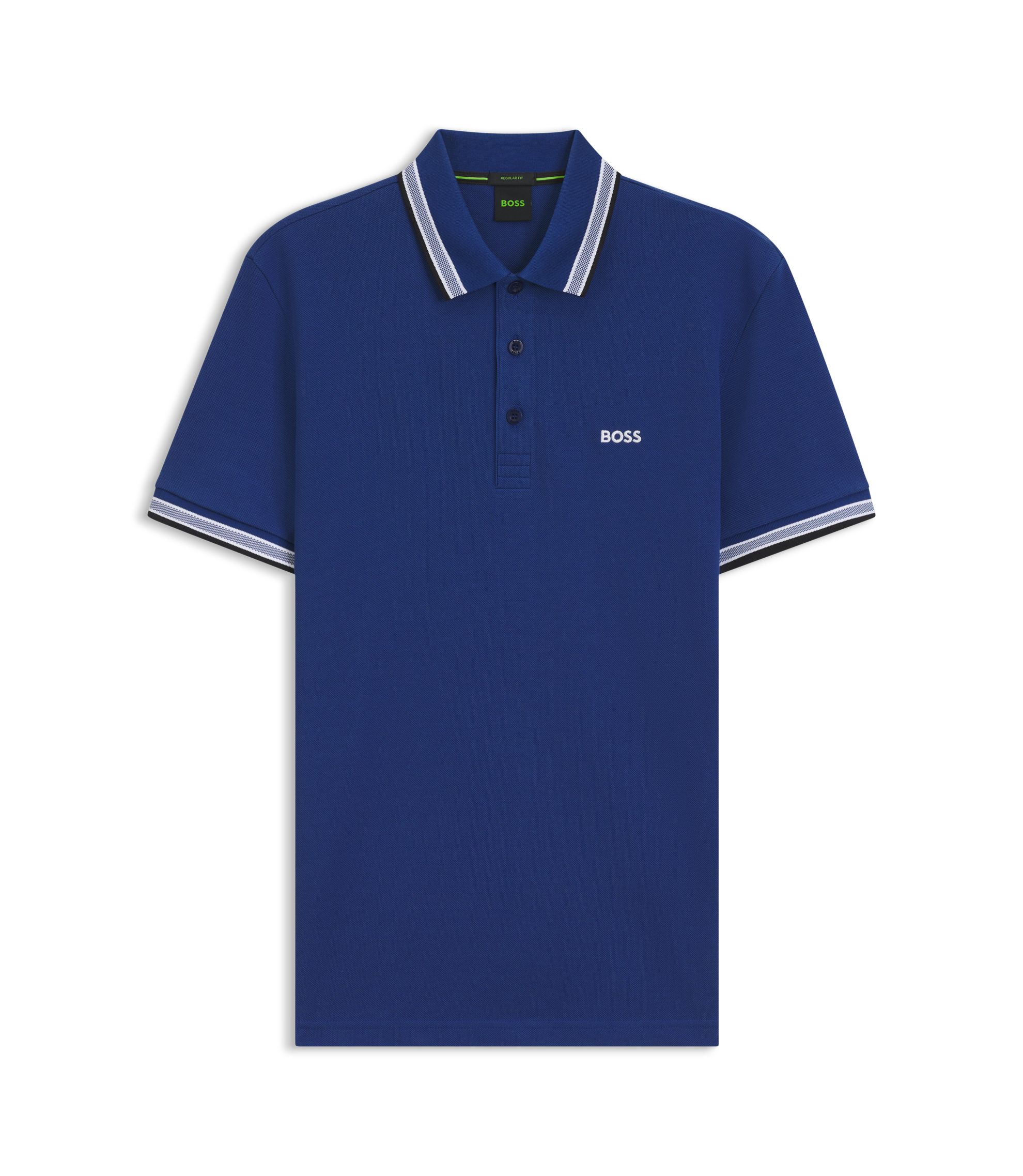 BOSS - Paddy polo shirt in cotton piqué - Blue