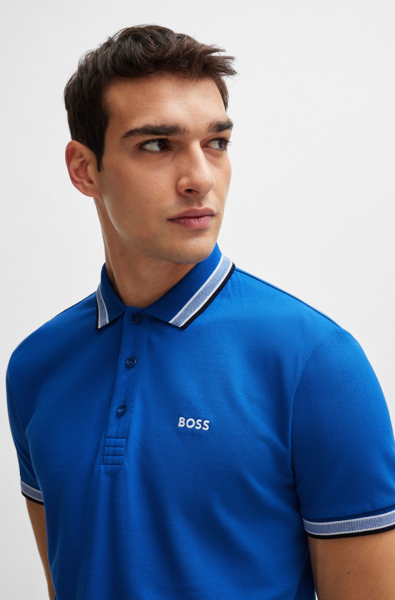 Blue hugo 2025 boss polo shirt