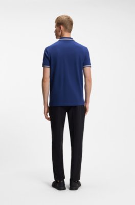 T-shirt 'Paddy' royalblå / svart 4