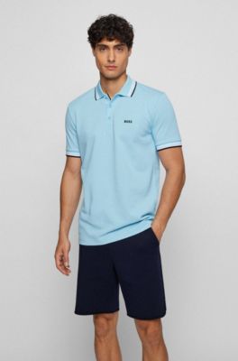 Blue polo shirt mens outfit, Modern ways to wear polo shirts, Attraente 10  Idee 