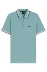 Paddy polo shirt in cotton piqu&eacute;, Light Blue