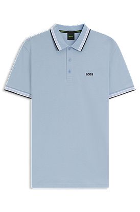 Paddy polo shirt in cotton piqué with logo undercollar