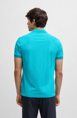 Paddy Poloshirt aus Baumwoll-Piqu&eacute;, T&uuml;rkis