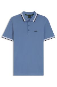 Paddy polo shirt in cotton piqu&eacute;, Blue