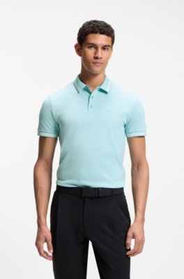 Cotton piqué polo shirt with logo details