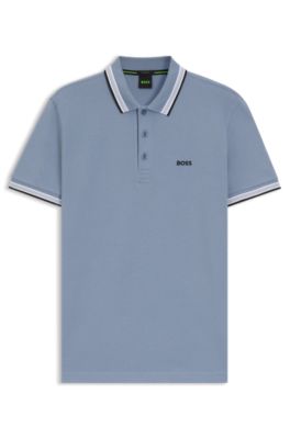 Paddy polo shirt in cotton piqu&eacute;, Light Blue