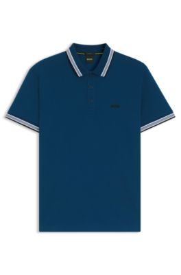 Paddy polo shirt in cotton piqu&eacute;, Dark Blue