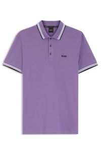 Paddy polo shirt in cotton piqué, Purple