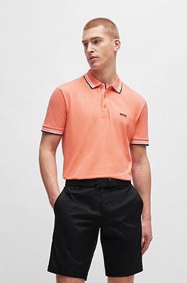 Orange shop polo men