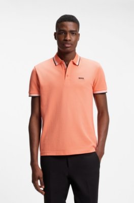 Cotton piqué polo shirt with logo details