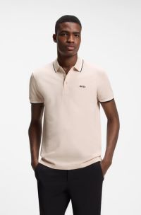 Paddy polo shirt in cotton piqu&eacute;, light pink