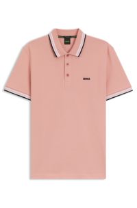 Paddy polo shirt in cotton piqu&eacute;, light pink
