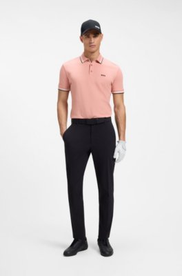 Boss Cotton piqué polo shirt with logo details pikéer herr – bild 2