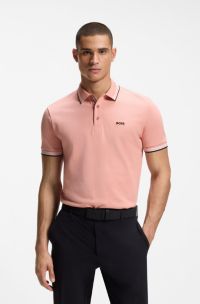 Paddy polo shirt in cotton piqu&eacute;, light pink
