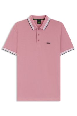 Paddy polo shirt in cotton piqu&eacute;, light pink