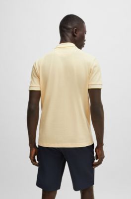 Unisex Caridi Pique Collared T-Shirt - Pale Yellow