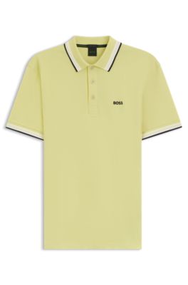 Paddy polo shirt in cotton piqu&eacute;, Light Yellow