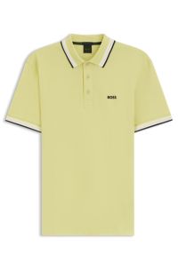 Paddy polo shirt in cotton piqu&eacute;, Light Yellow