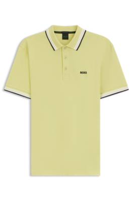 Cotton piqué polo shirt with logo details 4