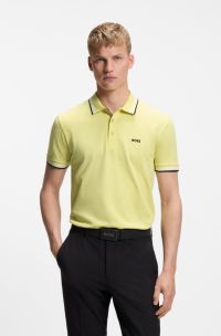 Paddy polo shirt in cotton piqu&eacute;, Light Yellow