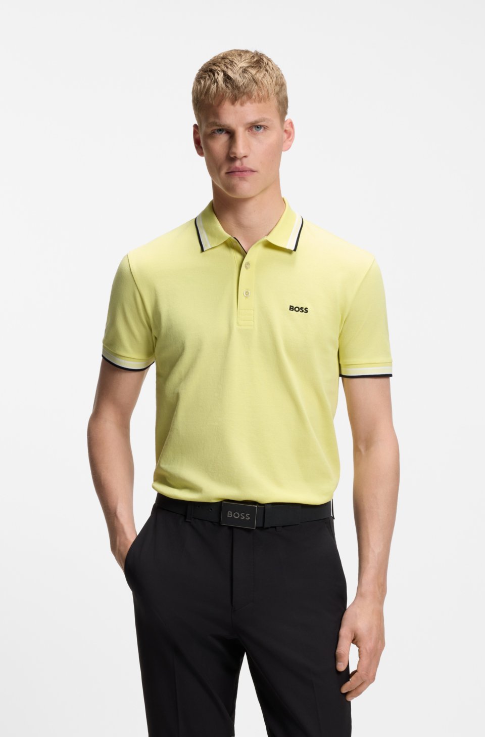 Cotton piqué polo shirt with logo details