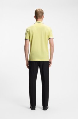 Cotton piqué polo shirt with logo details 3