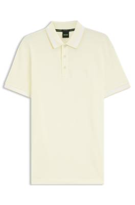 Boss Cotton piqué polo shirt with logo details pikéer herr – bild 4