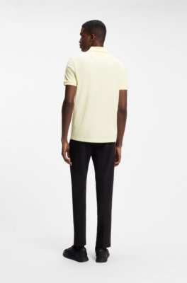 Boss Cotton piqué polo shirt with logo details pikéer herr – bild 3
